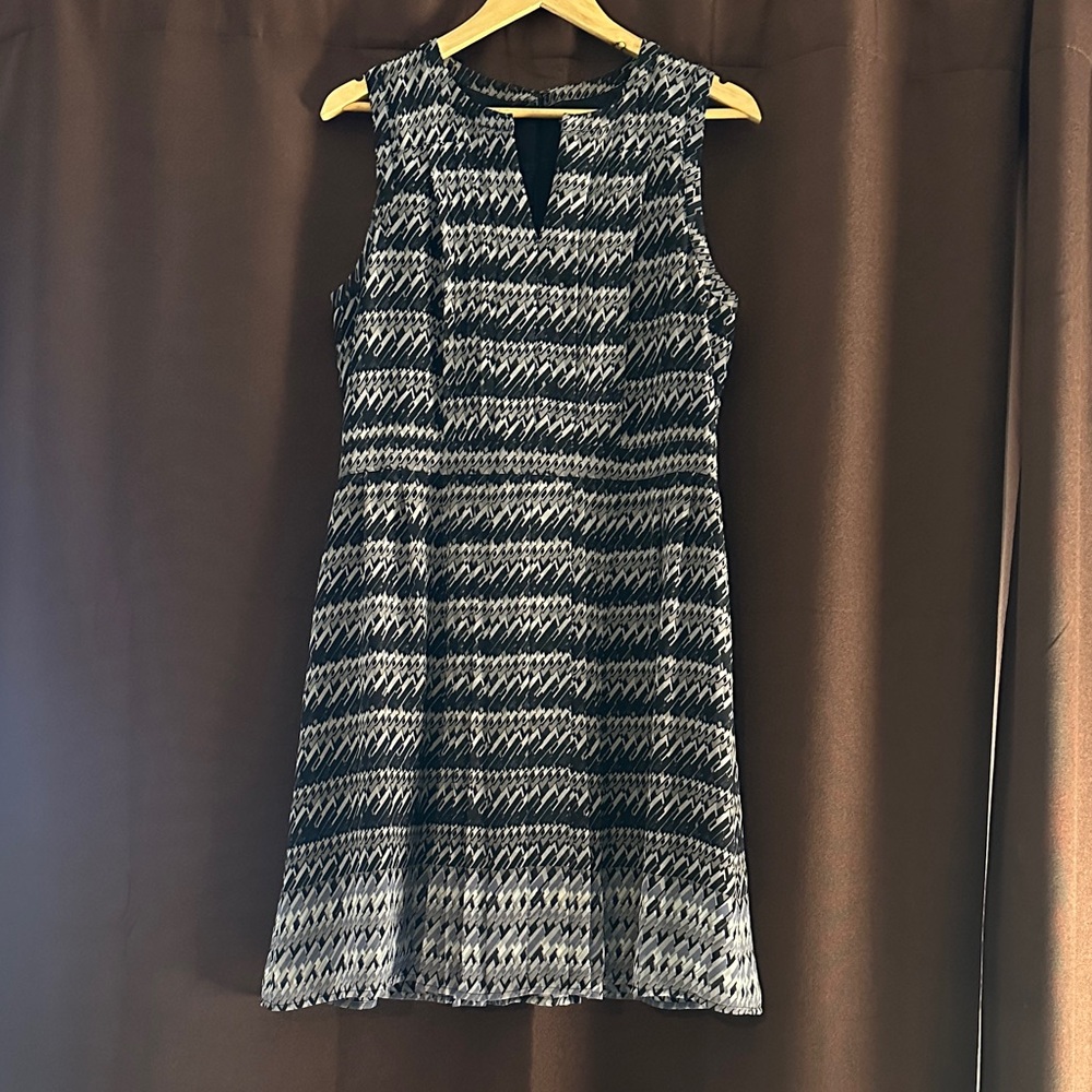 Halogen Black and White Chevron Mini Dress